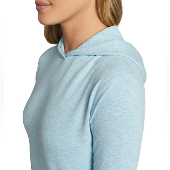 Peter Millar Women’s Lava Wash Hoodie Blue Spruce Space Dye Size XS Heather Hood - Picture 11 of 11